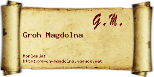 Groh Magdolna névjegykártya