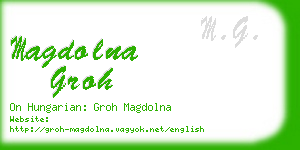 magdolna groh business card